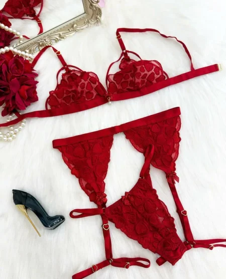 LINGERIE DOCE SEDUÇÃO sem bojo - ROJO