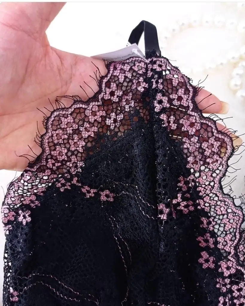 babydoll chantilly negro y rosa 2 (1)