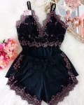 babydoll chantilly negro con rosa (1)