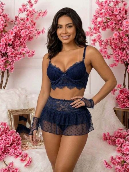 LINGERIE ROMANCE-AZUL ESCURO