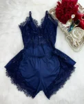 BABY DOLL LUXO RENDA PARIS - AZUL ESCURO